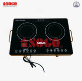 Sogo double induction cooktop on a white background