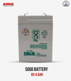 Sogo Rechargeable Dry Battery 6V 0.45AH