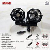 Sogo Storm Car Fan Double Headed