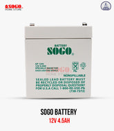 SOGO Rechargeable Dry Battery 12V 4.5AH