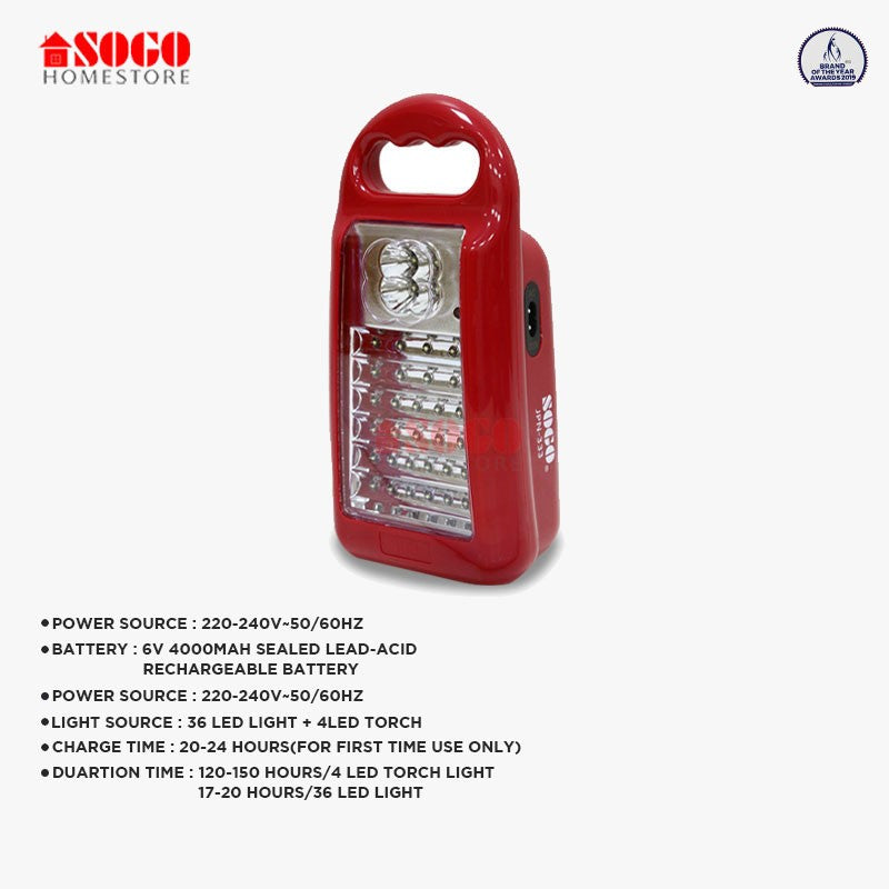 Sogo Rechargeable Emergency Led Lantern Light (JPN-333)