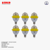 Pack Of 6 Sogo Revolving Gola Bulb 5 LED (E27) Screw Type
