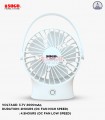 Sogo USB Rechargeable Mini Portable Table Fan (JPN-407)