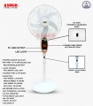 Sogo Rechargeable Floor Fan (JPN-633)