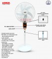 Sogo Rechargeable Floor Fan (JPN-634)