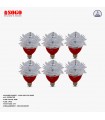 Pack Of 6 Sogo Revolving Flower Lamp 3 LED (E27) Screw Type