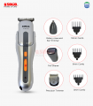Sogo Professional Rechargeable Hair & Beard Trimmer (JPN-106) 8 In 1 Grooming Kit Shaver Trimmer For Men