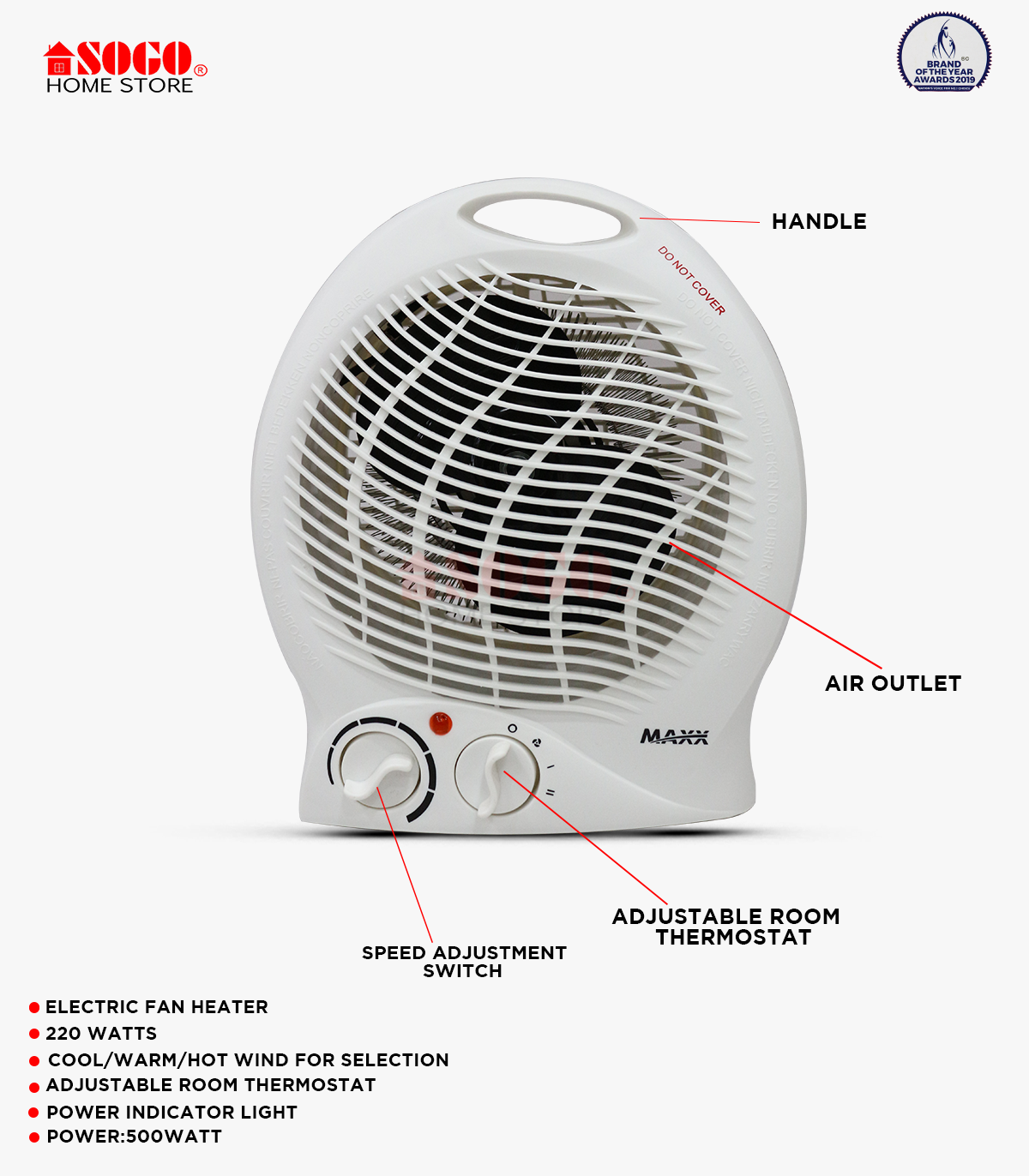 Electric discount blower heater