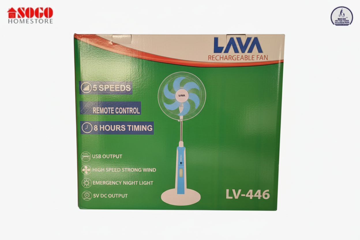 Lava Rechargeable Stand Fan LV-446
