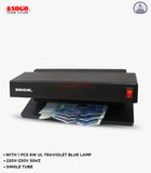 Sogo money detector with UV light on a white background