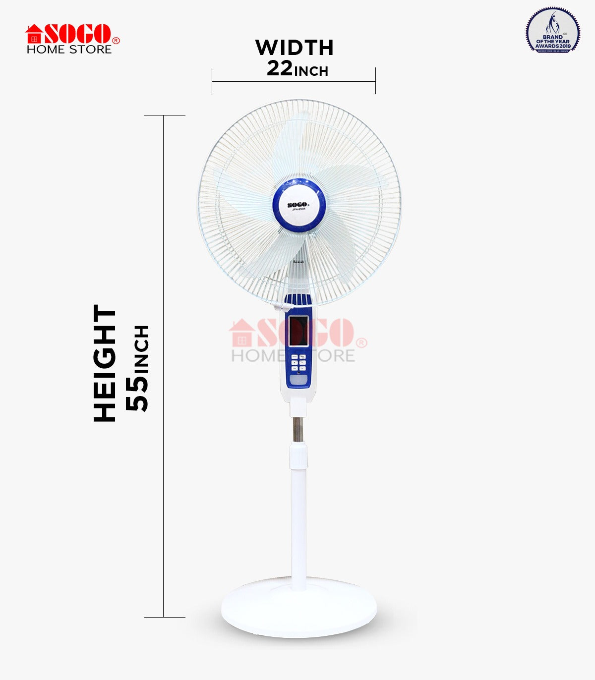 Sogo Rechargeable Floor Fan (JPN-651 R) 