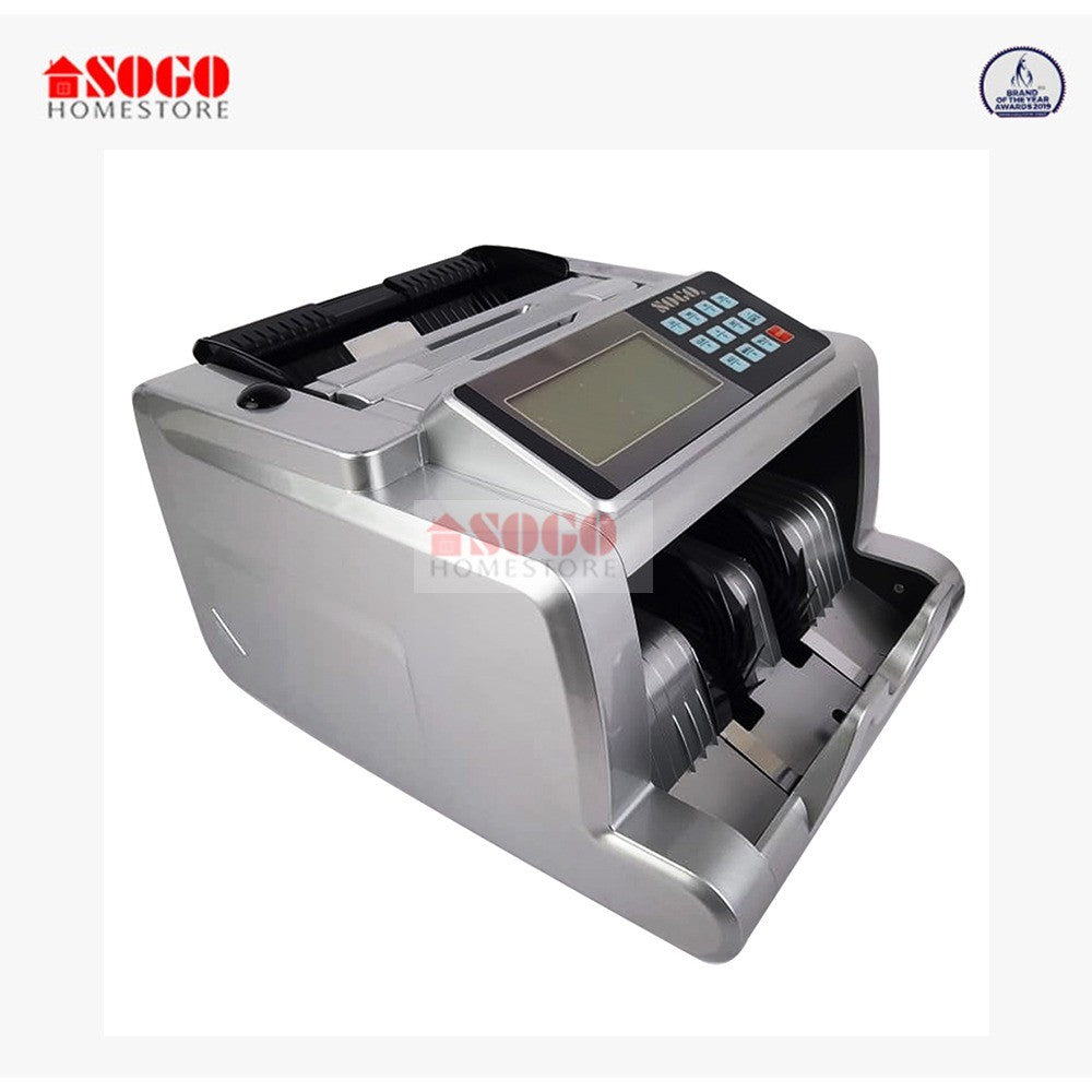 Sogo SG-6500 cash counting machine with fake note detection, side view