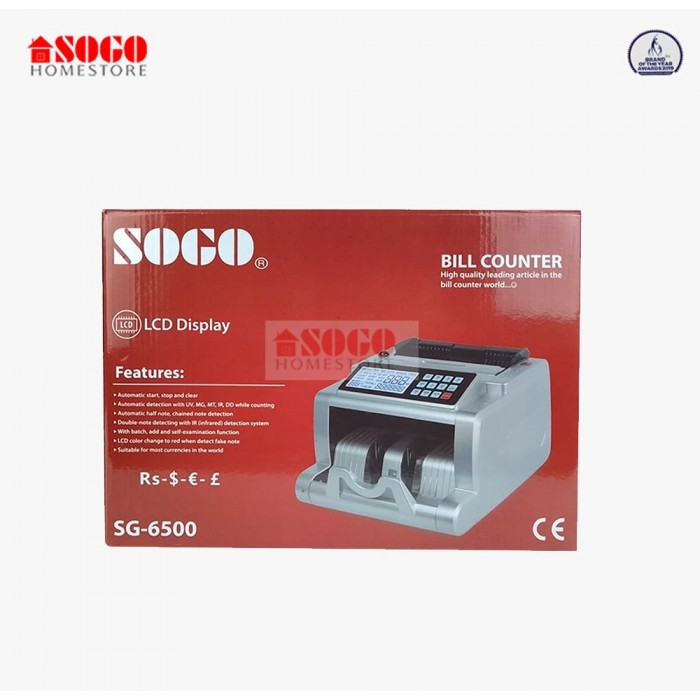 Sogo SG-6500 cash counting machine with fake note detection, Box view