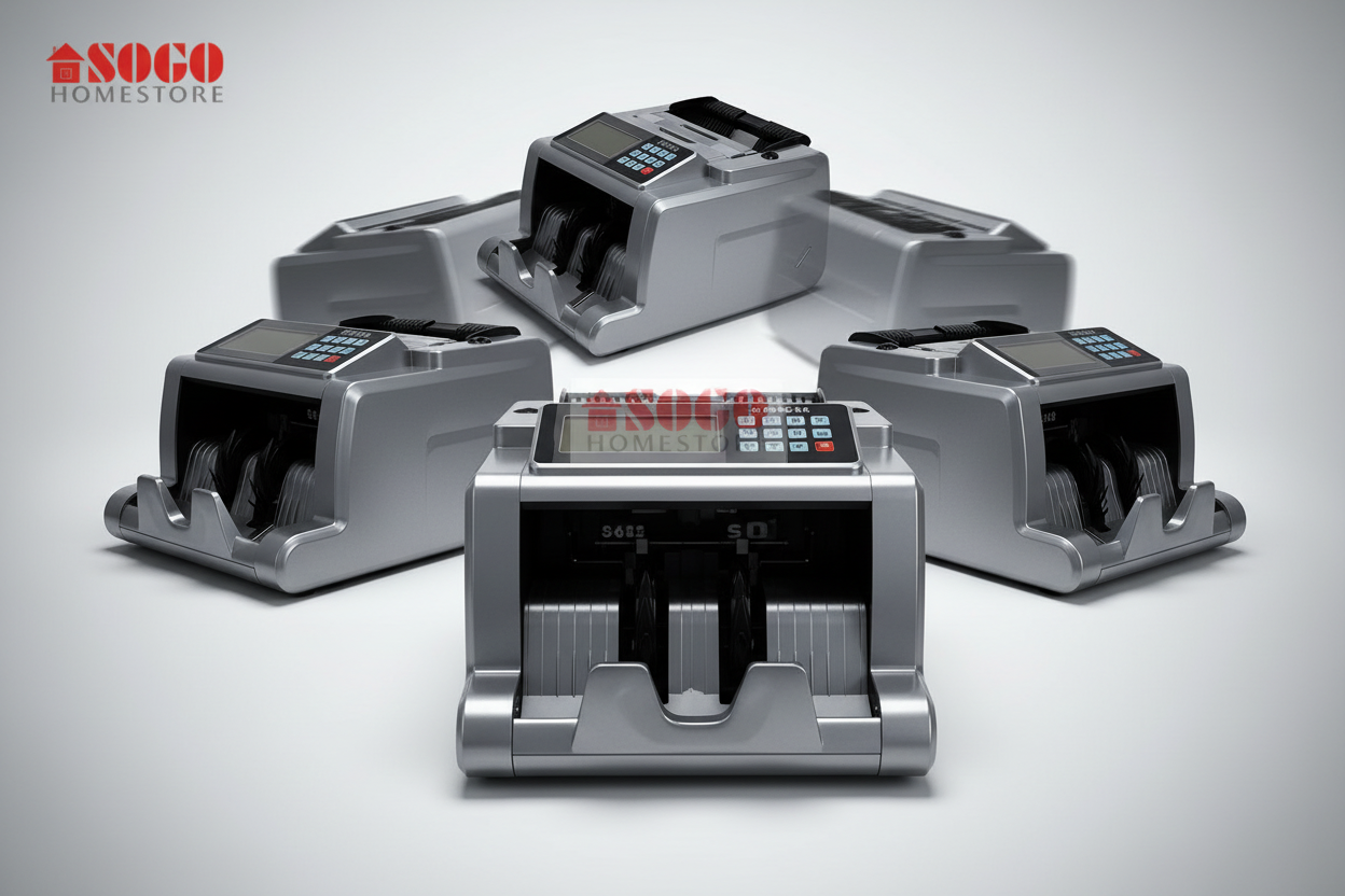 Sogo SG-6500 cash counting machine with fake note detection, 3d view