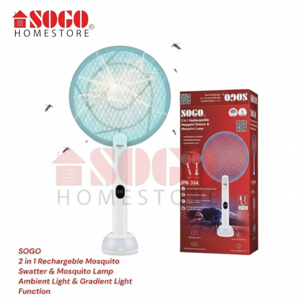 Sogo 2 In 1 Rechargeble Mosquito Swatter & Lamp (Jpn-394 )