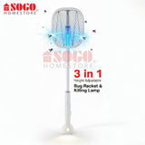 Sogo 3 in 1 Rechargeble Mosquito Swatter Racket With Trapping Light (Jpn-395)