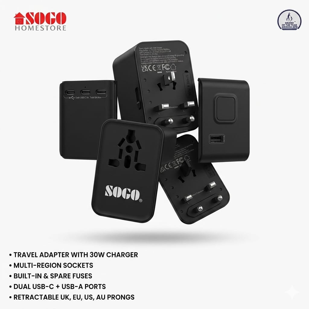 Sogo Universal Travel Adaptor 30W