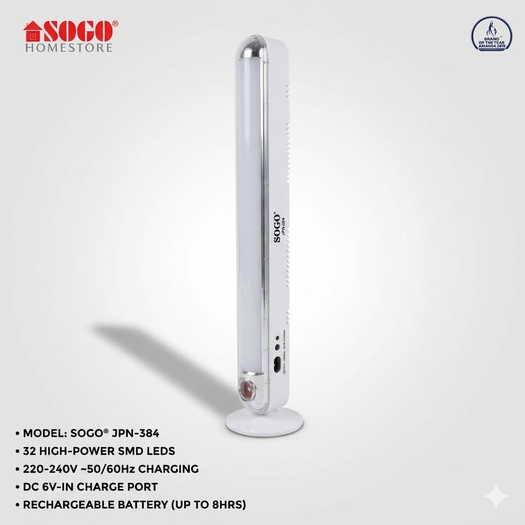 Sogo Rechargeable Emergency Led Lantern Dimmer Light (JPN-284)