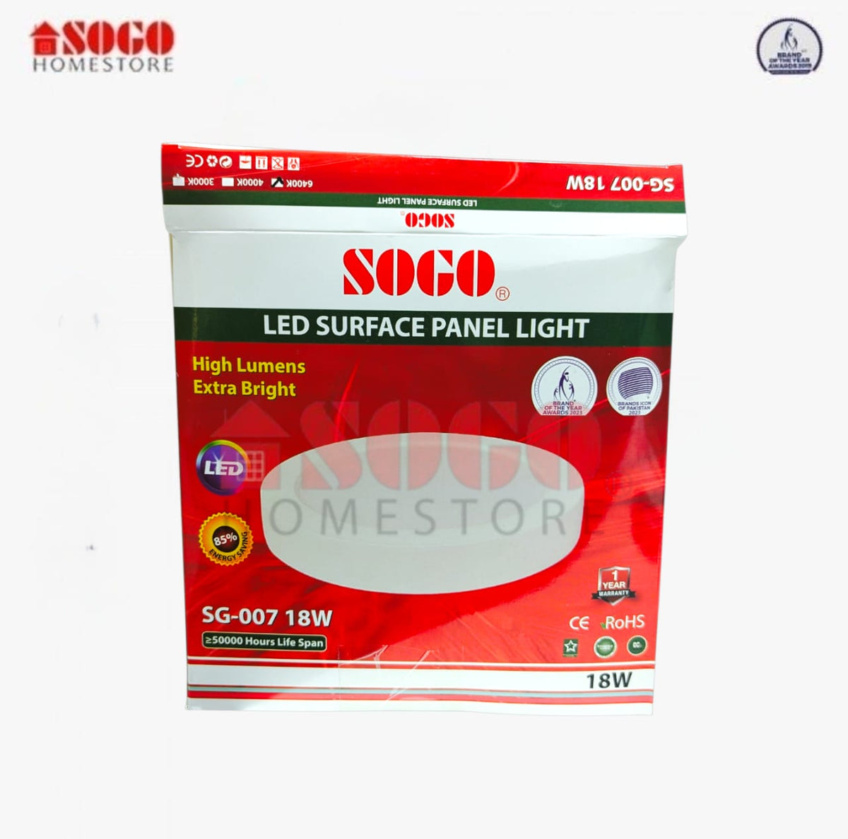 Sogo Led Surface Panel Light 18W Daylight