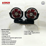 Sogo Fashion Car Fan Double Headed