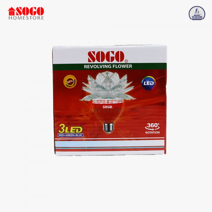 Pack Of 6 Sogo Revolving Flower Lamp 3 LED (E27) Screw Type