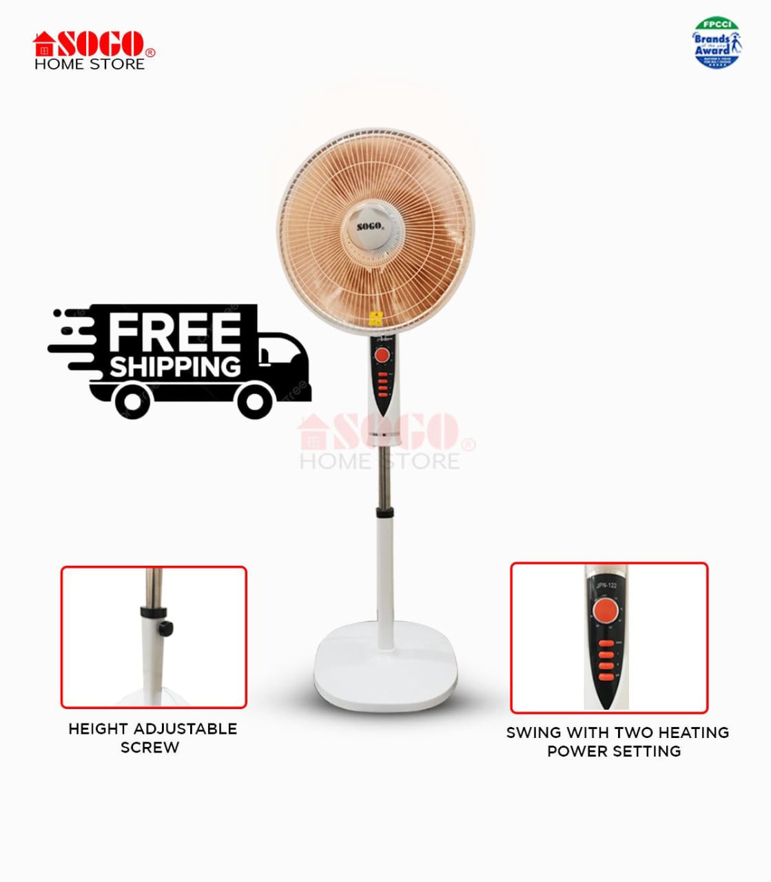 Sogo Electric Fan Heater (JPN-122)