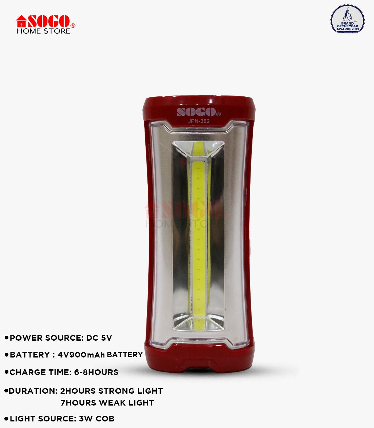 Sogo Rechargeable Led Lantern (JPN-362)