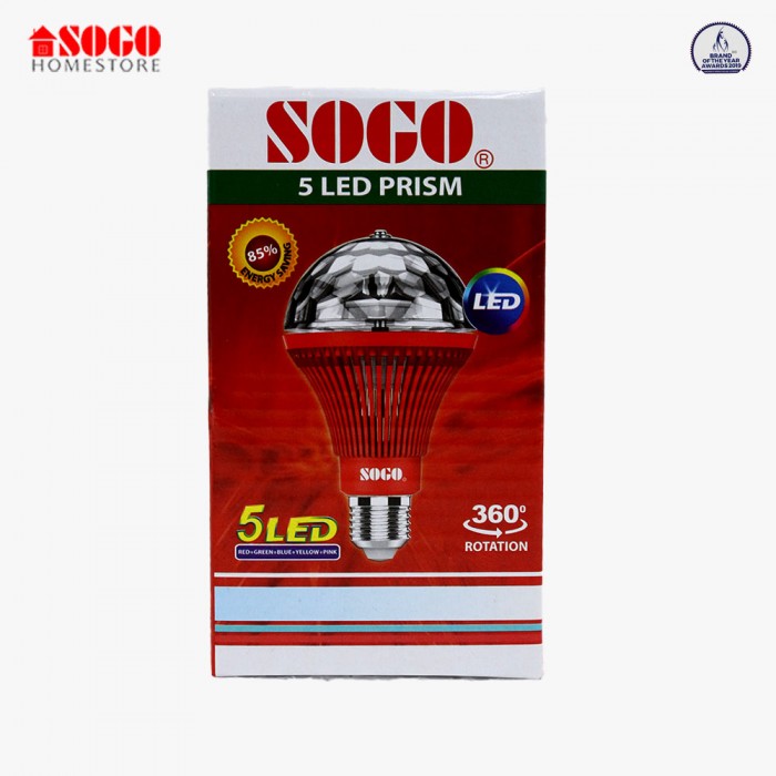 Sogo 5 Led PRISM Revolving Lamp  (B22) Pin Type