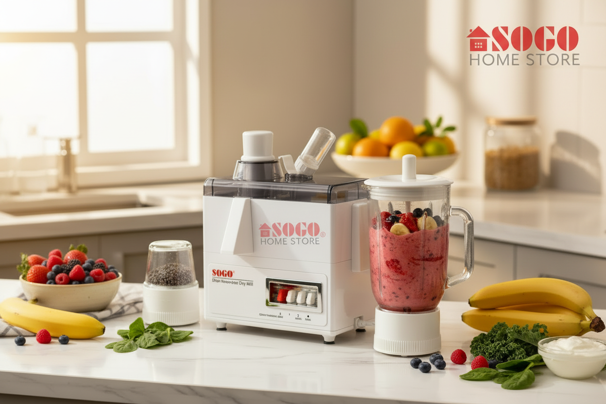 Sogo JPN-522 deluxe 3 in 1 juicer blender