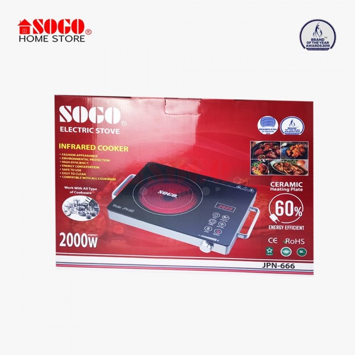 Sogo Electric Stove/Infrared Cooker (JPN-666) Silver