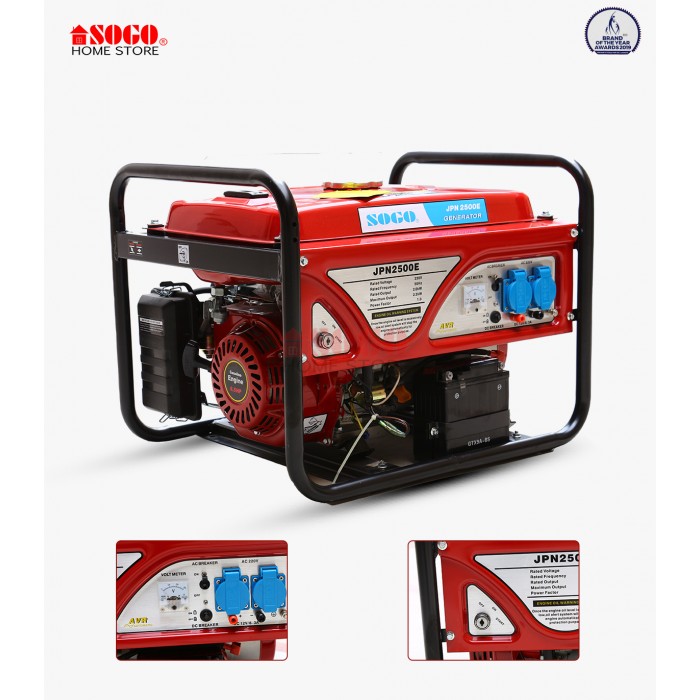 Sogo Generator 2.0 KW (JPN-25000E) - with Battery - Petrol n Gas Generator