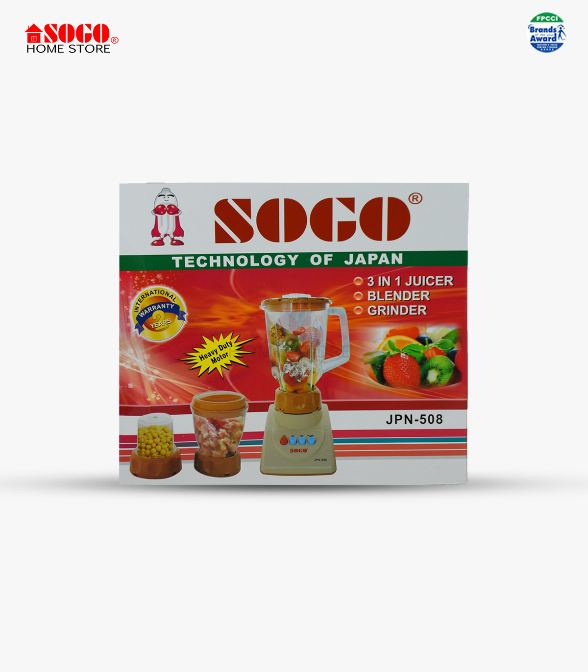 Sogo Juicer Blender & Grinder (3 In1) ( JPN-508)