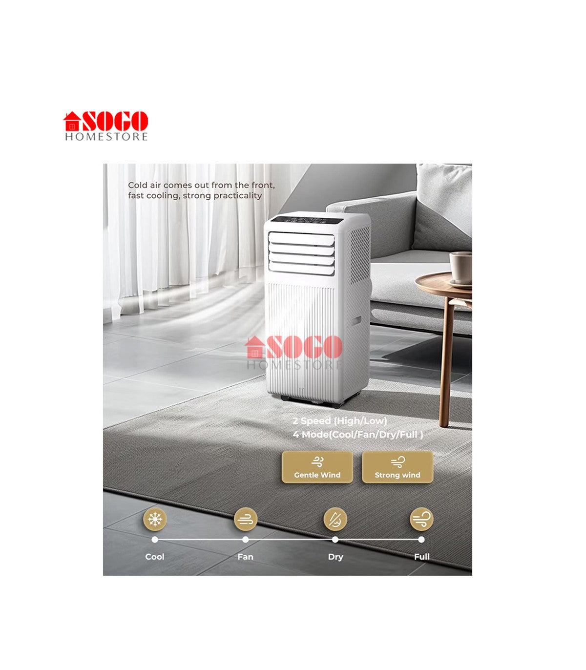 Sogo Portable Air Conditioner 9000BTU