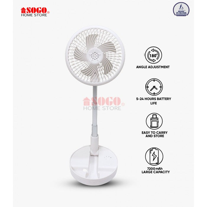 Sogo Rechargeable Mini USB Portable Fan (JPN-523) PINK