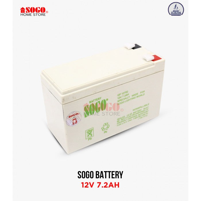 SOGO Rechargeable Dry Battery 12V 7.2AH