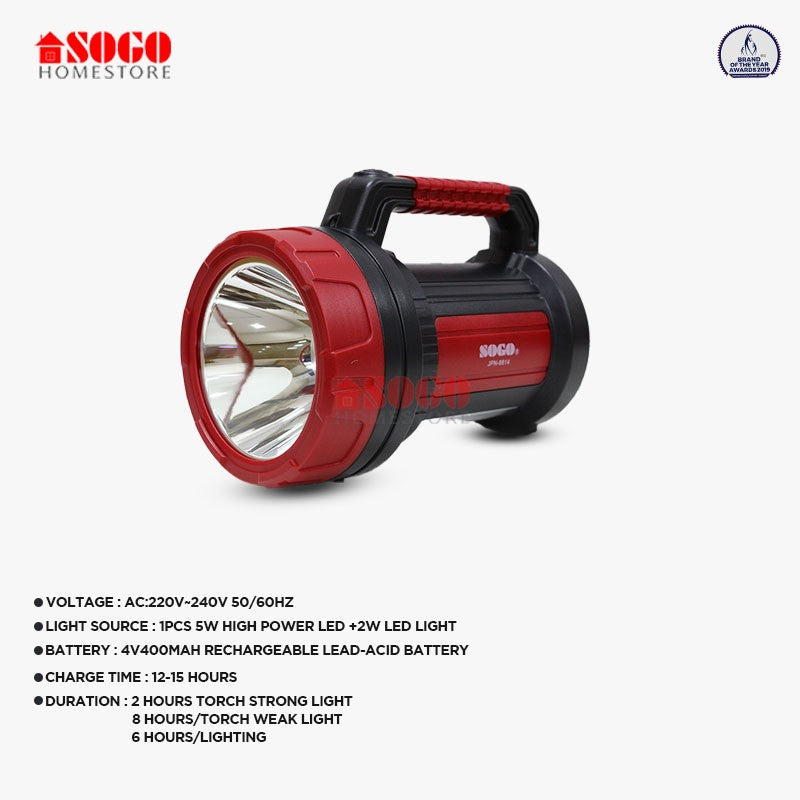Sogo Rechargeable High Power Search Light  5w Led Torch Light (JPN-8814)
