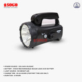 Sogo Rechargeable High Power Search Light 5w Led Torch Light (JPN-8888)