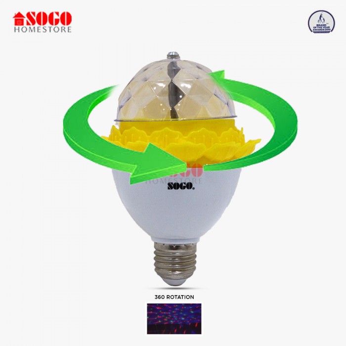 Pack Of 6 Sogo Revolving Gola Bulb 5 LED (E27) Screw Type