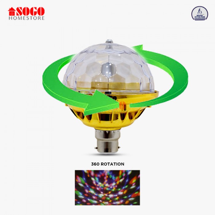 Pack Of 6 Sogo Revolving UFO Style 6 LED Bulb (B22) Pin Type