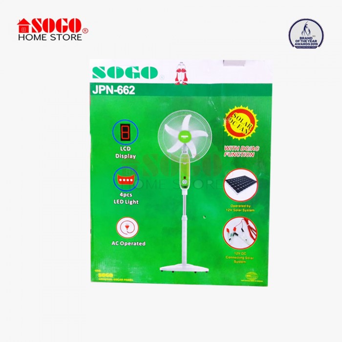 Sogo Solar AC DC Floor Fan JPN 662