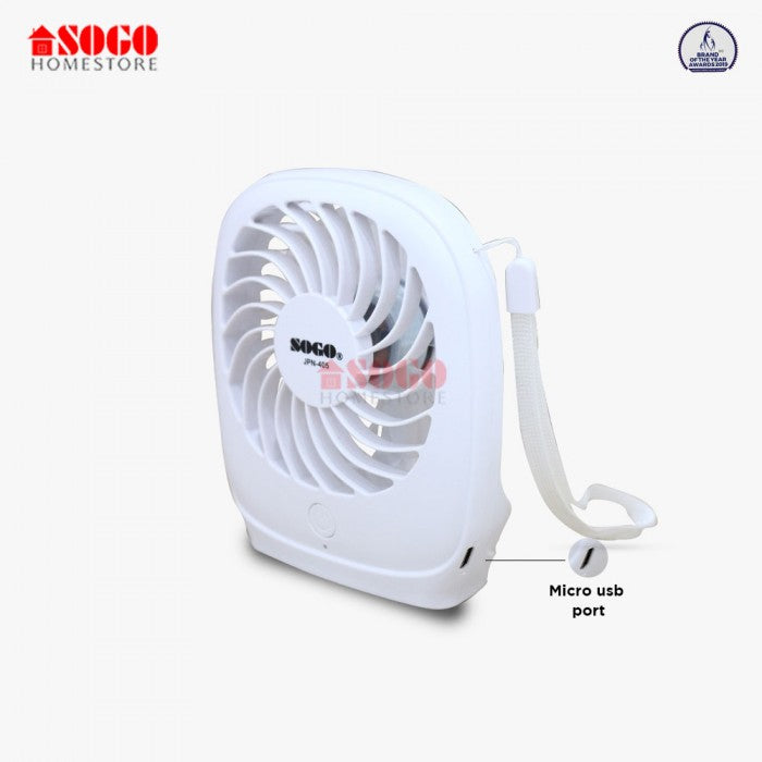 Sogo USB Rechargeable Mini Portable Table Fan (JPN-405)